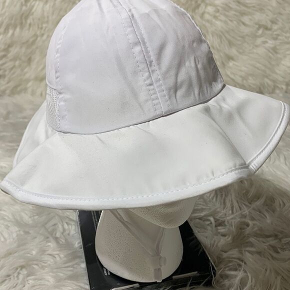 🟢3 for $20——ZENCO sun hat UPF50* white mix media Line neck strap adjustable - Picture 3 of 7